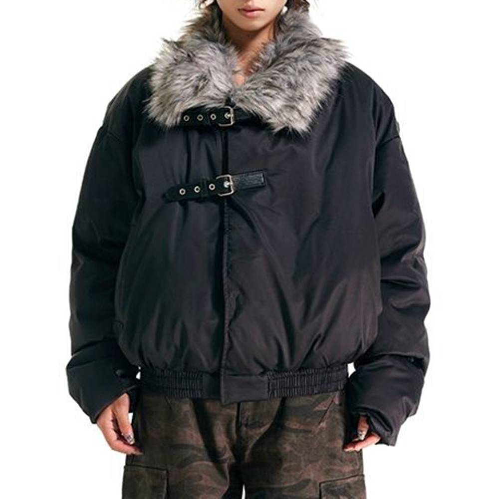 Street Fashion Men 2025 - Jaket pria berbulu bulu imitasi mantel